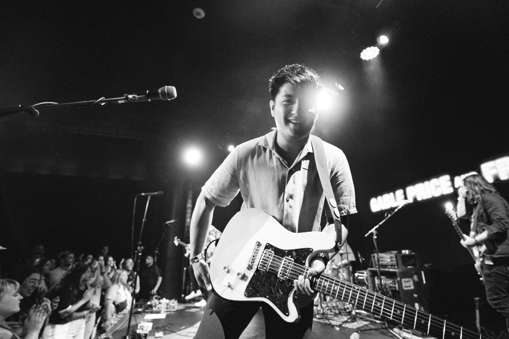 Cameron Pablo of Gable Price and Friends playing Lambertones Pickups Lamber'Trons Live