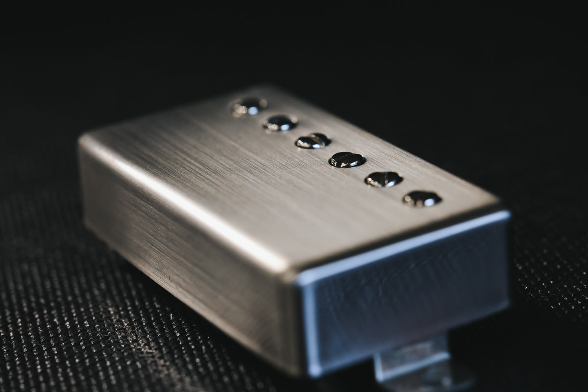 Brushed nickel humbucker cover - 2